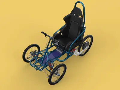 ELECTRIC QUAD BIKE 4 WHEELER BICYCLE ATV QUADRICYCLE 3D model