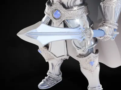 Stylized Sword - Ceremonial Royal Throneblade - Game Ready 3D model