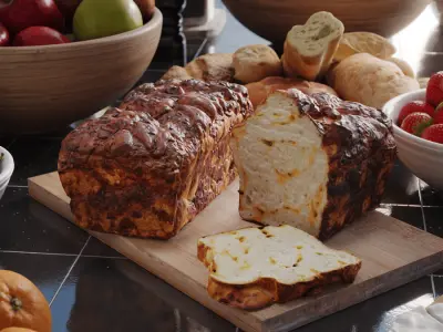  Cheese Food Bread Models 