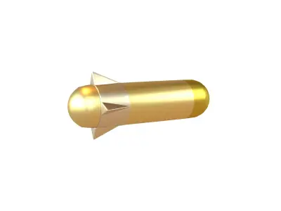 Cartoon Missile v1 003 Low-poly 3D model