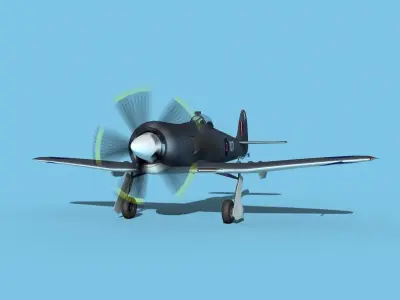 Hawker Sea Fury V11 Royal Australian Navy 3D model