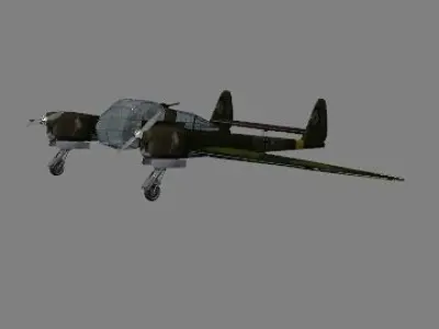 Focke-Wulf FW 189 Low-poly 3D model
