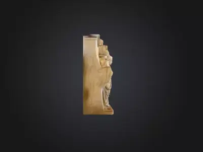 Roman Marble Relief Low-poly 3D model