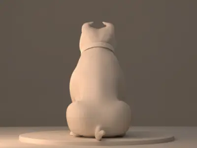 Dog 3D model- American Bully Free 3D model