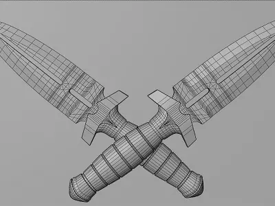 Split Blade Knife 3D model