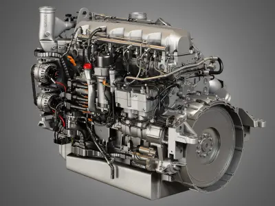  MX13 Heavy Duty Truck Engine - 6 Cylinder Diesel Engine 3D model