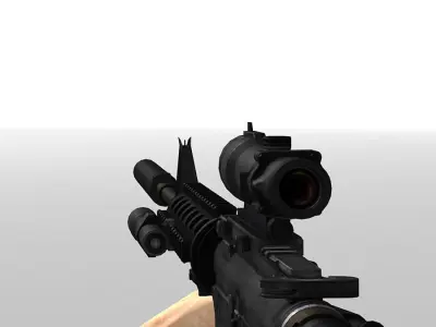 3DRT - Modern Firearms Animated - M4 Carbine Low-poly 3D model