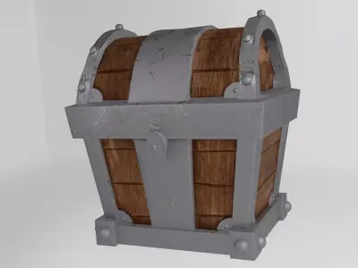 Chest wooden 3D model