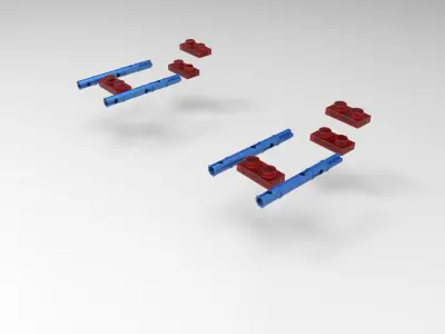LEGO motorcycle 3d model 3D model