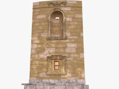 Brick Wall 0002 Modular Low-poly 3D model