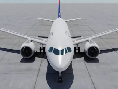 Pack Airbus A220-300 Multi livery Low-poly 3D model