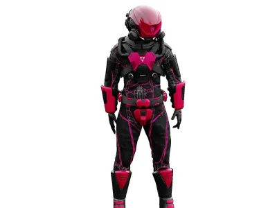 CYBER ASTRONAUT-A  Rigged for Unreal Engine - Unity - MIXAMO  3D model