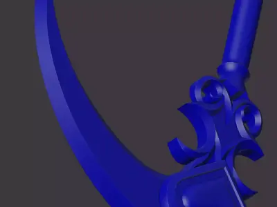 Love Corrupted Scythe Stylized Fantasy Weapon Low-poly 3D model