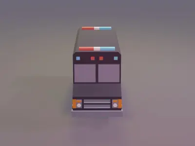 Police Van Low-poly 3D model