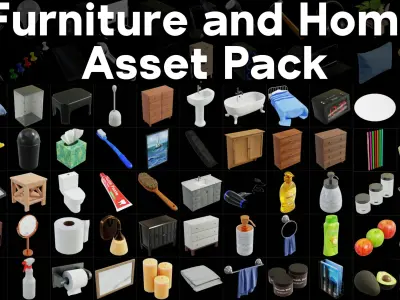 Free Demo - Furniture And Home Asset Pack - Blender Free 3D model