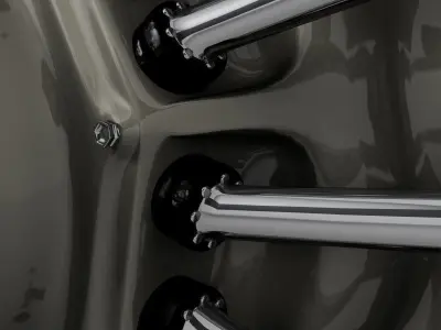 Radial Engine Plane Propeller 3D model