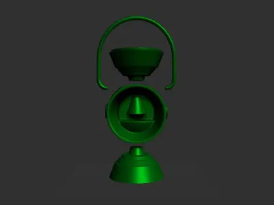 Green Lantern Battery Ring Holder 3D print model