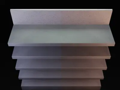 Store Shelf Low-poly 3D model