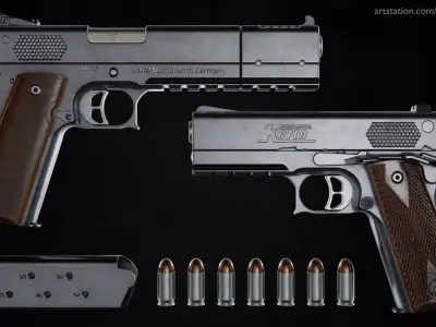 Korth PRS Low-poly 3D model