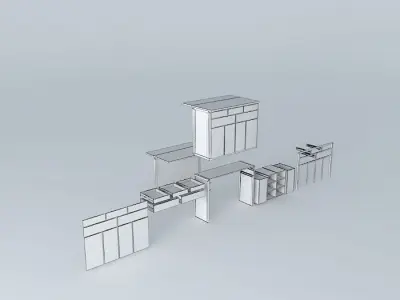 Kitchen Island Free 3D model purchase