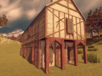 Medieval Buildings and Props Free 3D model