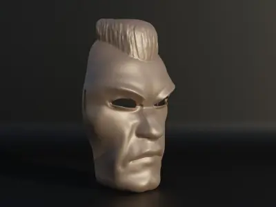 Mohawk Human Party Face Cosplay Mask 3D print model