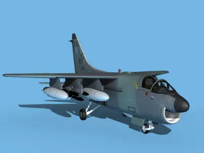 Chance Vought A-7E Corsair II V12 MI ANG 3D model