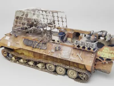 Russian SPR-2M Rtut-BM destroyed by Ukrainian army 3D model