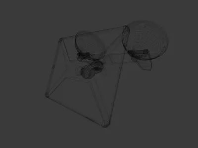 Aircraft Electronic Flight Bag EFB     Tablet with suction mount Low-poly 3D model