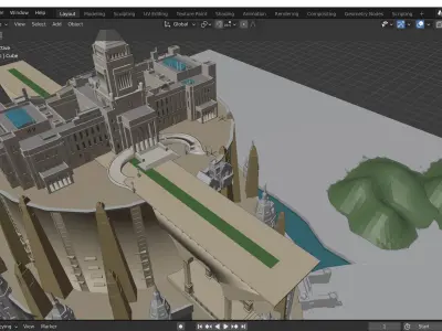 Fortress the world of Amazed Peoples 3D model