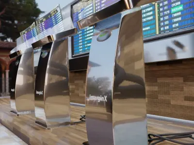 Airport Atm Low-poly 3D model