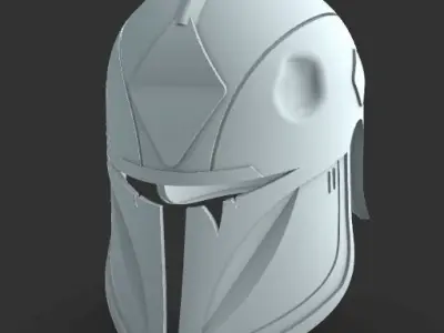 Horned Mandalorian Helmet 3D print model