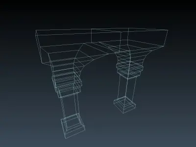 Celtic Column Arch Free low-poly 3D model