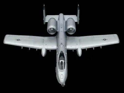 Fairchild Republic A-10 Thunderbolt II Low-poly 3D model