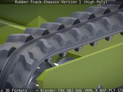 Rubber Track Chassis Version 1 High-Poly 3D model