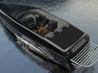 race boat Low-poly 3D model