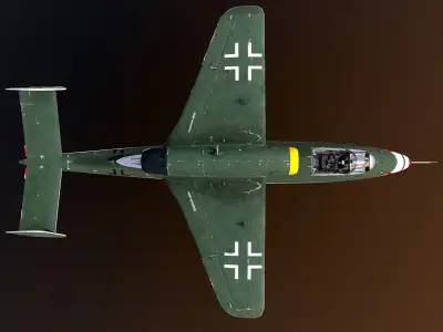 Fighter He 162 Germany 3D model