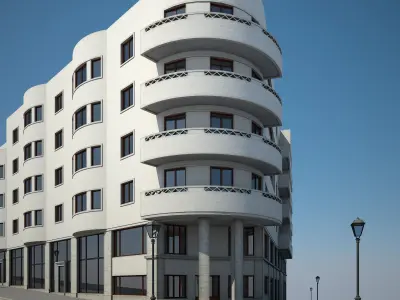 Apartment Building 08 3D model