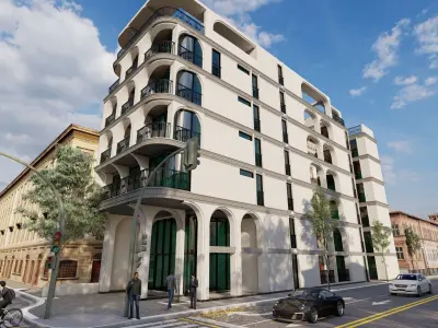 Classic stone facade-Building Classic Facade Element  3D model