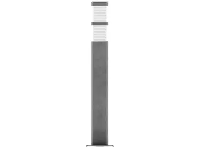 Narrow Steel Bollard Grey 3D model