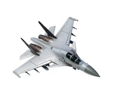 PLAN Shenyang J15D J-15D Shipborne fighter jets Low-poly 3D model