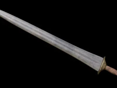 Greek Sword Xiphos 04 Low-poly 3D model