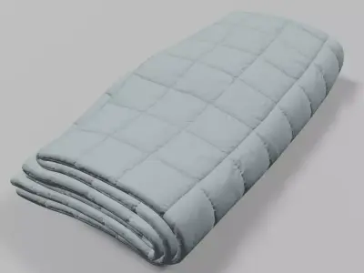 Blanket folded 3 times Free 3D model