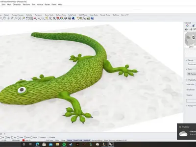 Gekko lizzard made in rhino 7 3D model