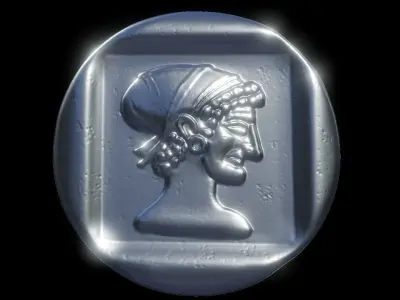 Drachm Knidos coin 3D print model