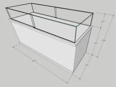 Glass Display Cabinet 3D model Free 3D print model