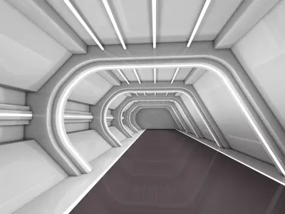 Corridor Interior 3D model 3