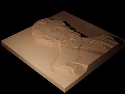 Abraham Lincoln CNC 3d Print High Relief Sand Casting 3D print model