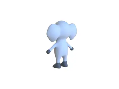 High-Quality 3D Cute Elephant for Games  Low-poly 3D model