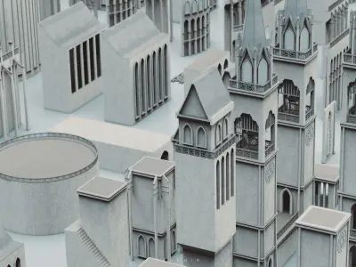 SFDEMIR Medieval Kitbash Low-poly 3D model